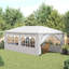 Tente de fête vidaXL 10 pi x 20 pi bleu-887529223