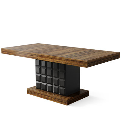 63'' Pedestal Dining Table for 4-6