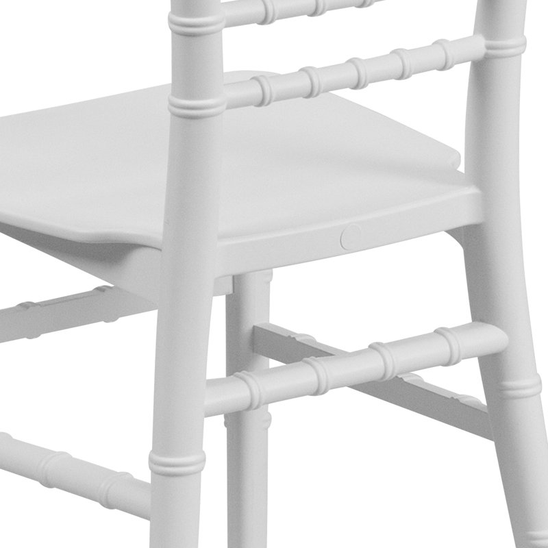 Elegant Kids White Resin Chiavari Event Chair Set