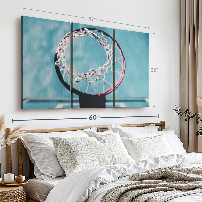 «Basketball Hoop», 3 pièces, H 36 po x l 57 po x P 1,25 po