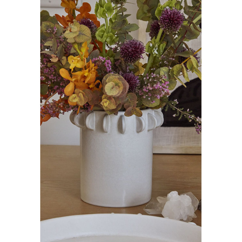 Catheleen Ceramic / Porcelain Jar, 7.25" H  x 7" W x 7" D
