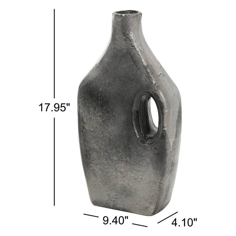 Kimona Earthenware Table Vase, 17.95" H x 9.40" W x 4.10" D