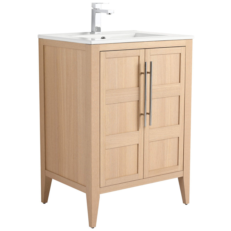 Meuble-lavabo Winston Porter Healey, Chêne sable