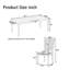 Ensemble de table de salle à manger extensible gris foncé et blanc 7 pièces 78,1 pouces avec rallonge amovible de 18 pouces, 6 chaises de salle à manger rembourrées, 2 tiroirs intégrés-1298329381-1298329376-1298329384