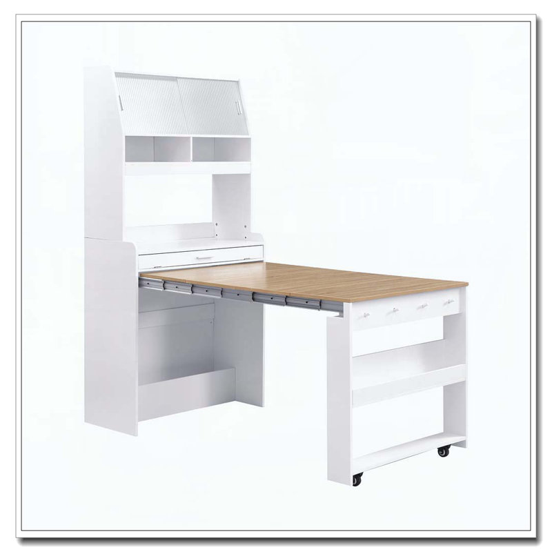 Armoire de salle à manger compacte, Blanc