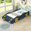 Lit plateforme en bois avec roulettes et espace de rangement Advaith-1787634450