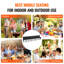 Chaise de camping pliante portative 8 places avec banc de transport
