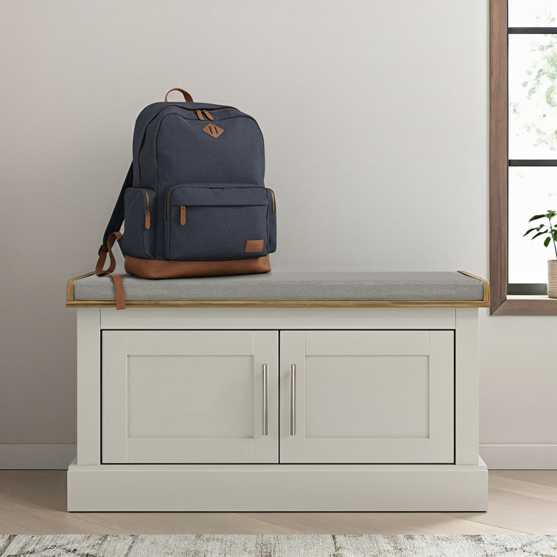 Sufy Annakay Shoe Storage Bench, Light Grey