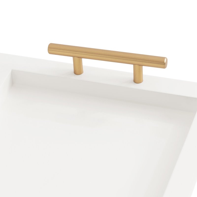 Plateau Borce, H 2,25 po x l 24 po x P 10 po, Blanc