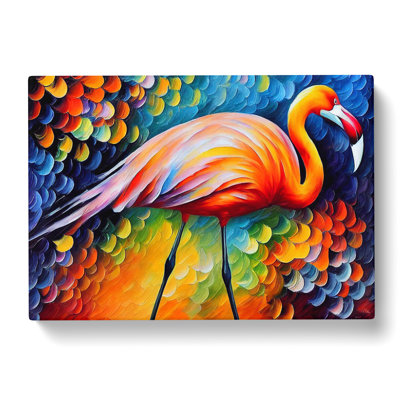 Flamingo Painting Vol.2 Abstract - Wrapped Canvas