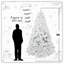Sapin de Noël artificiel blanc de 1,80 m avec branches en fil de fer à mémoire de forme et structure articulée pour une installation facile pendant les fêtes-1562825004