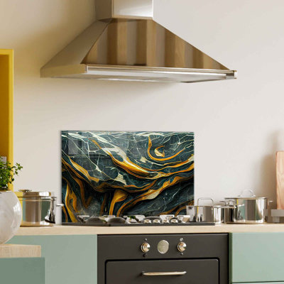 Élégante peinture décorative en verre trempé de 19,7 po x 27,6 po | 100% verre trempé, épaisseur: 0,16 pouce | Parfait pour la décoration intérieure, le salon et le bureau | Superbe œuvre d'art avec une esthétique moderne