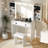 Daviyon Farmhouse Vanity With Sliding Storage And Glass Top-169117495