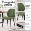 Ensemble de 4 chaises de salle à manger modernes rembourrées en cuir PU avec pieds en métal-451307523-451307644