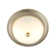Pudsey Traditional Metal Flush Ceiling Light Fitting with Opal Glass Diffuser