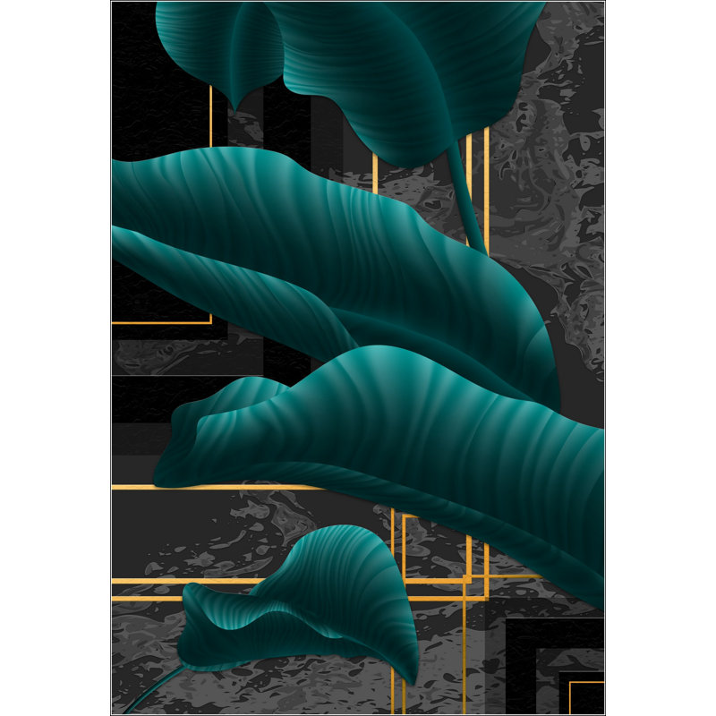 Ensemble de tapis de bain Eakly (2 pièces), Bleu / Noir