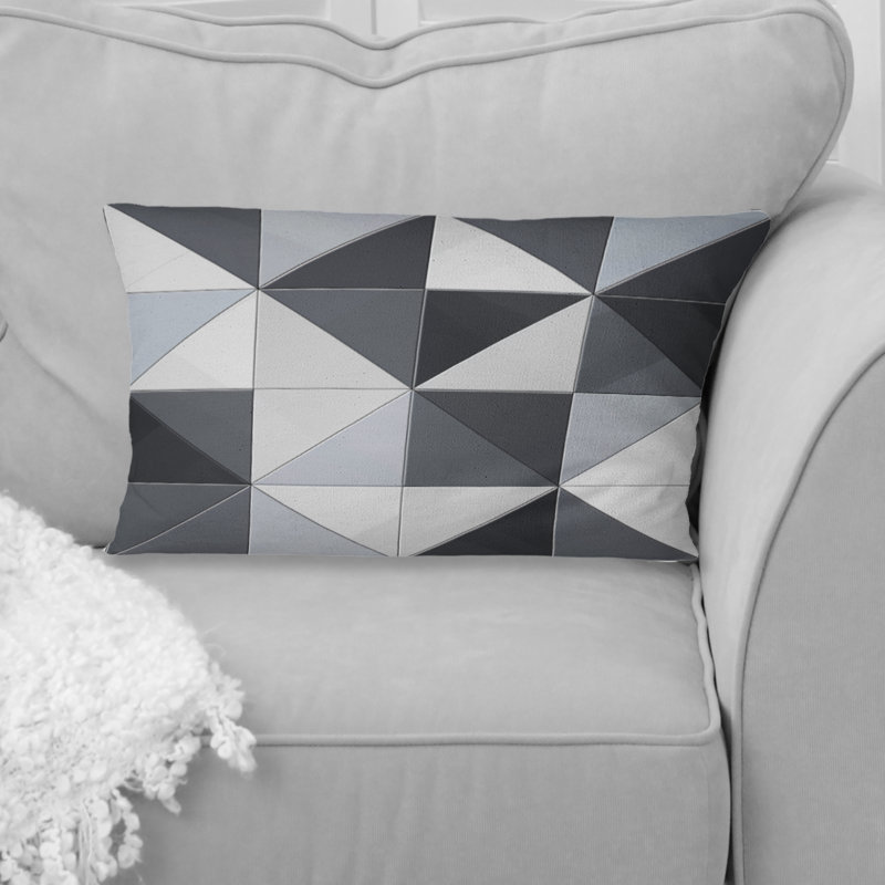 Coussin lombaire gris Mid-Century