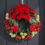 Holiday Red And Gold Evergreen Wreath