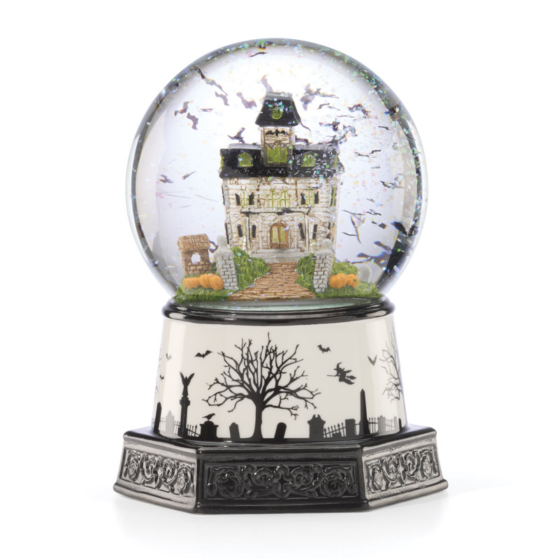 Lenox Haunted Village Light-Up Snow Globe