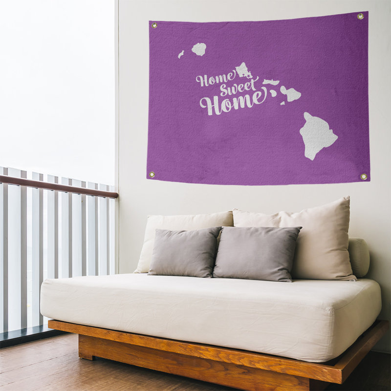 Tapisserie murale honolulu doux pour la maison, H 50 po x l 59 po, Violet