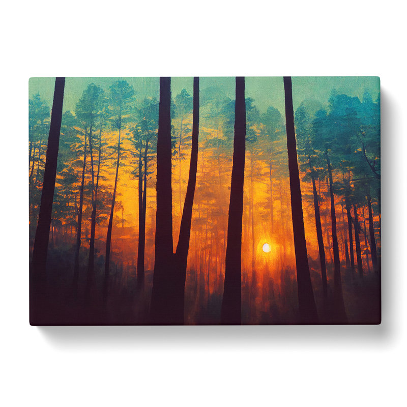 Summer Forest Sunset Vol.1 - Wrapped Canvas, 40cm H x 60cm W x 3cm D