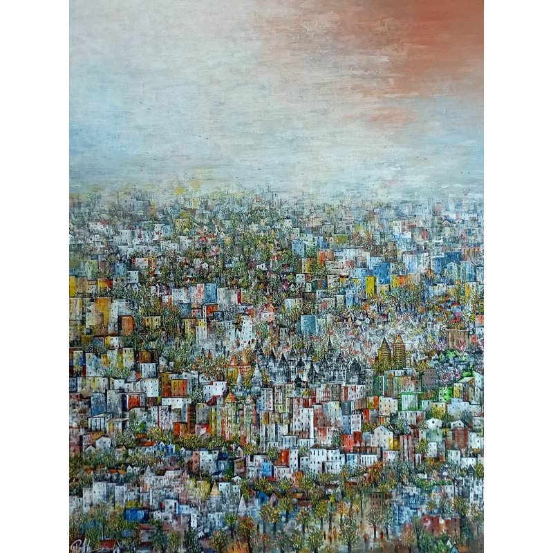 Joie de la ville | Acrylique sur toile | Par M. Singh