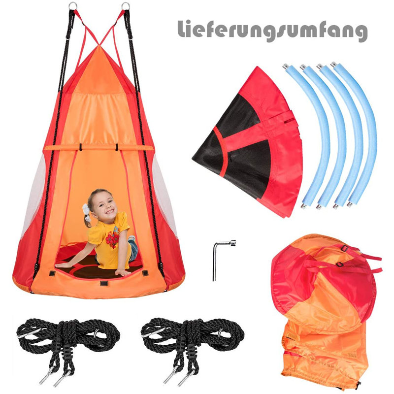Mott Freeport Park Metal Swing Set with 1 Swing(s), Orange