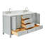 Meuble-lavabo double 67 po avec plateau Flynt-90865157