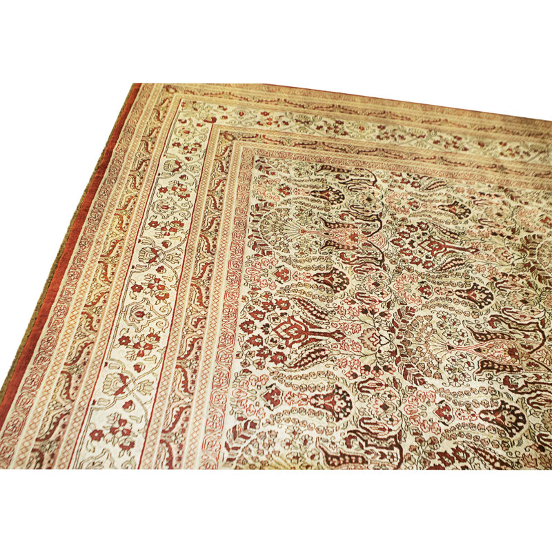 Hand Knotted Area Rug in Ivory