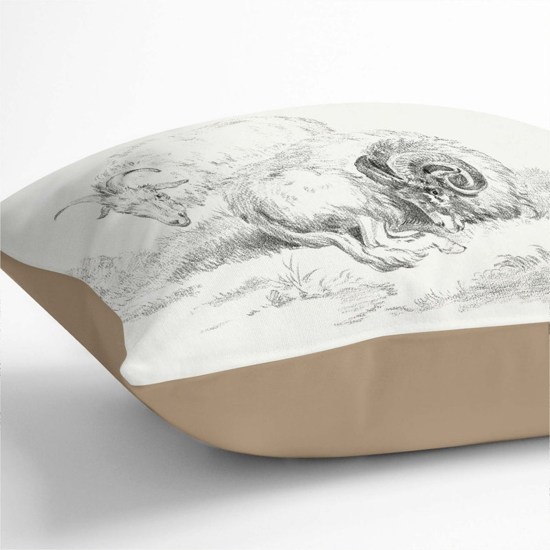 Square Throw Cushion, 55cm H x 55cm W x 20cm D, Stone