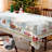 1pc round/rectangular polyester tablecloth, Christmas tablecloth with pine, snowman, truck, embosed edge, Christmas decorations for dining table, festival party holiday table decoration, perfect festival gift-1074568652