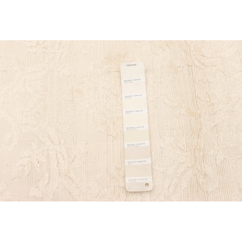 Tapis crème noué à la main Bloomsdale