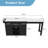  75 Inch Kitchen Island with Extendable Dining Table, Rolling Kitchen Cart with Power Outlet & Storage Cabinet, Black