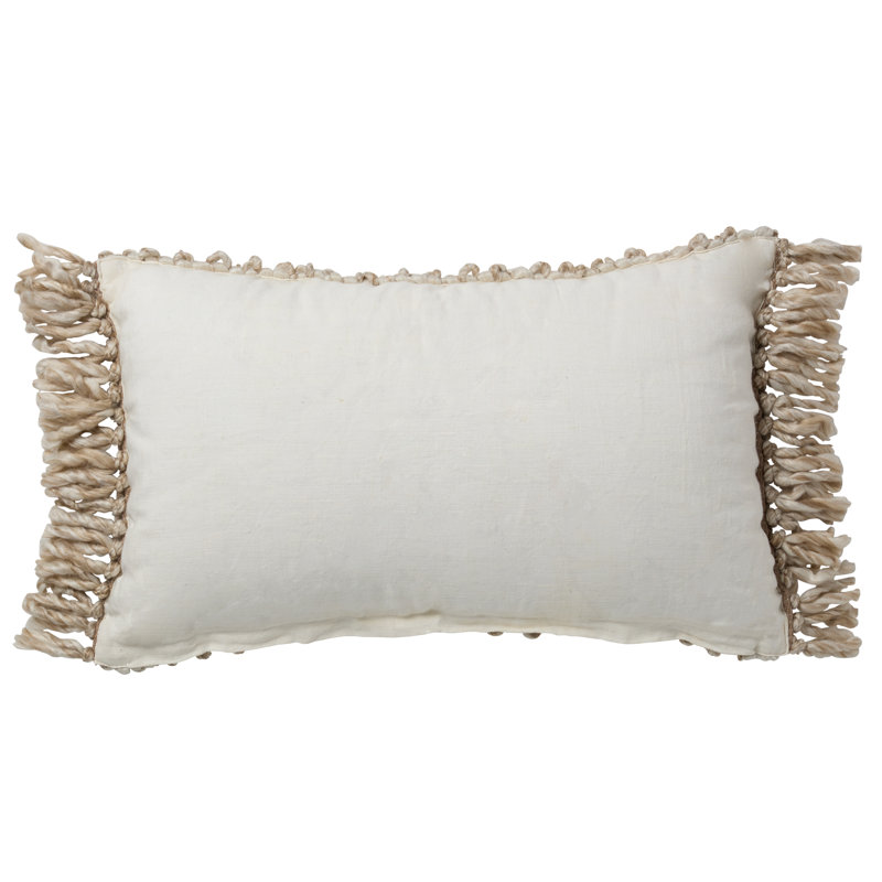 Angora Mellah Handmade Lumbar Pillow & Insert (16"x24"), Pillow Cover Only - No Insert