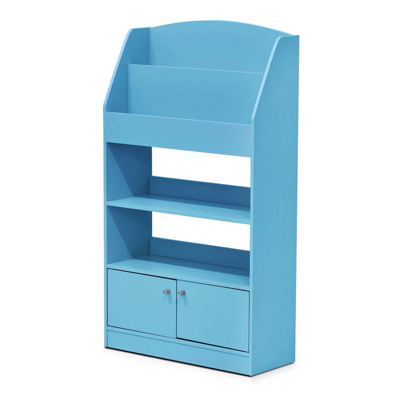 65cm Book, Magazine, Display Storage Cabinet, Light Blue