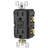 Leviton SmartlockPro 15 Amp 125 Volt Duplex Black GFCI Outlet 5-15R 1 Pack