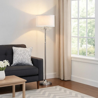 Bovary 62.5'' Silver Traditional Floor Lamp
