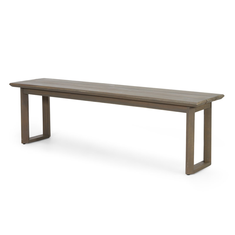 Banc d'extérieur en acacia Gatze, gris