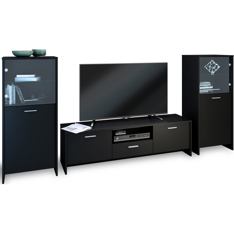 Dunnavent Unfinished Entertainment Centre for TVs up to 85", Black