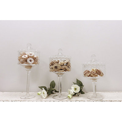Liscio Ottico - Stemmed Cookie Jar With Ball Knob On Lid