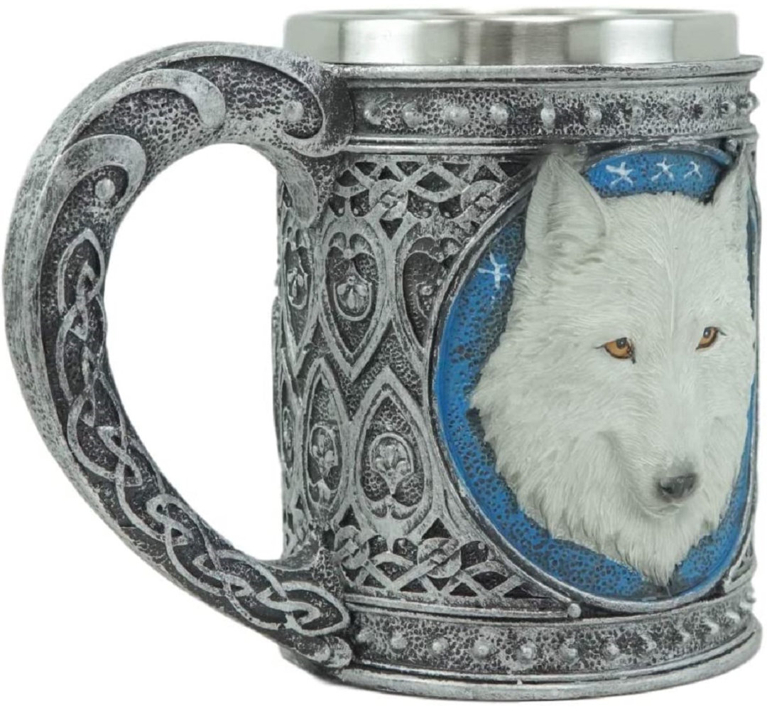 Meliha Large Magic Knotwork Alpha Direwolf Wolf Coffee Mug The Holiday Aisle®