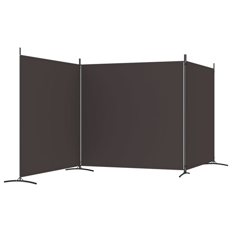Kyen 457.2cm H Folding Room Divider, 3, 180cm H x 525cm W, Brown