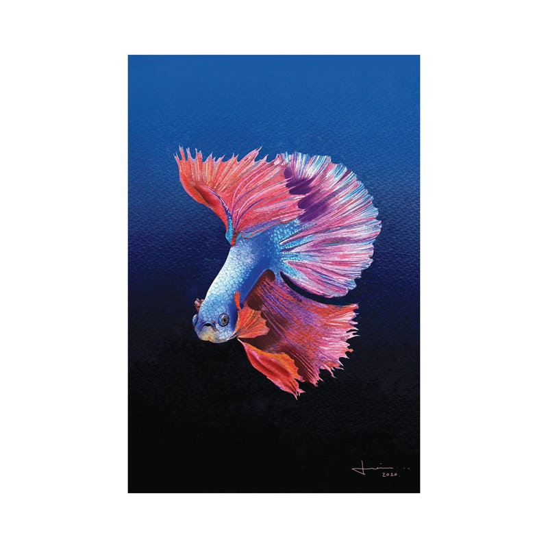 Siamese by Liam Kumawat - Wrapped Canvas Print, 20.32 cm H x 30.48 cm W