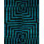 Tapis unique bleu 7 pi 10 po x 10 pi 1 po Yena