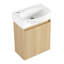 Combo compact de meuble-lavabo compact de 16 po, idéal pour les petits espaces avec lavabo en céramique et amplement de rangement-126232899