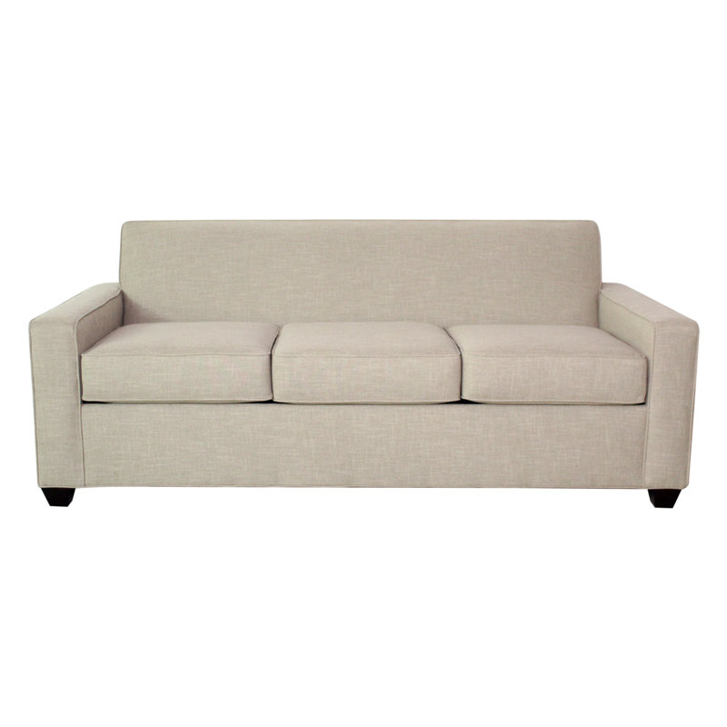 Avery 80" Square Arm Sofa Bed Sleeper, Cafelle, Hybrid, Fluff Pearl