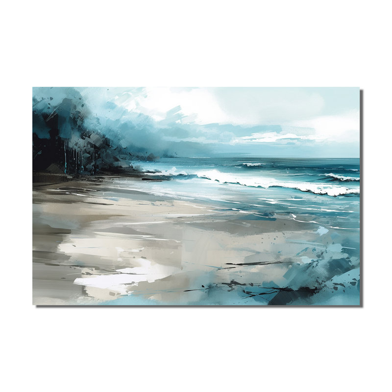 «Coastal Waves IV - Modern Beach», art mural