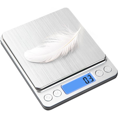 Balance de cuisine numérique, balance électronique de haute précision d'une capacité de 3000 g et fonction de tare, 9 unités de pesage, conception portable compacte pour la cuisson à domicile, la pâtisserie et la fabrication de savon