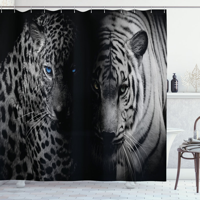 Shower Curtain with Hooks Included, 84"H x 69"W