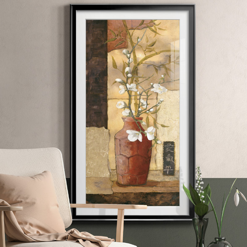 Mandarine II - Peinture encadrée, H 14,5 po x l 26,5 po x P 1,5 po, Noir